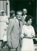 Don Juan Carlos de Bourbon and his fiancée, Princess Sophie of Greece - Vintage Photograph