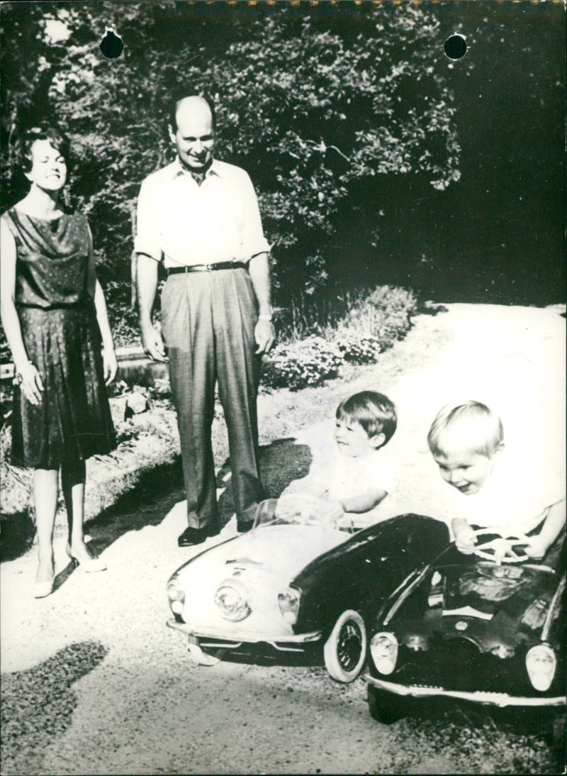 Prince Alexander of Yugoslavia and his wife, Princess Maria-Pia - Vintage Photograph