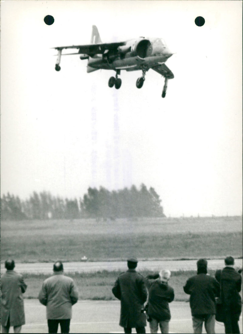 The V/Stol Harrier at Brustem Aerial Meeting. - Vintage Photograph