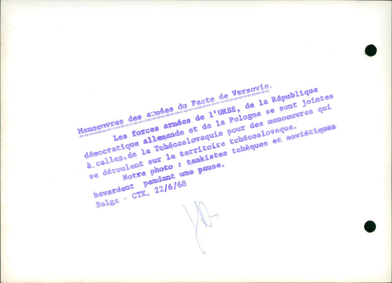 Maneuvers of the army of the Warsaw Pact - Vintage Photograph