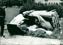 Fatal car crash in Lendelede. - Vintage Photograph