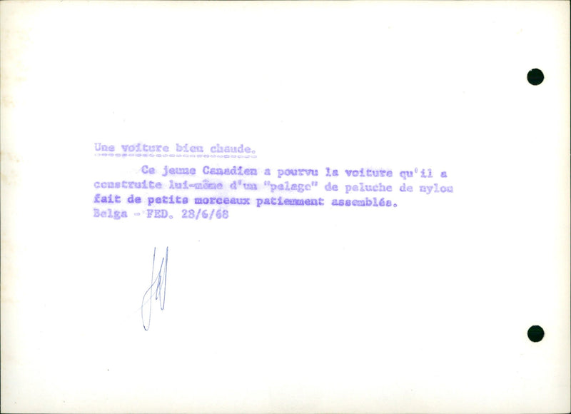 A coated car. - Vintage Photograph