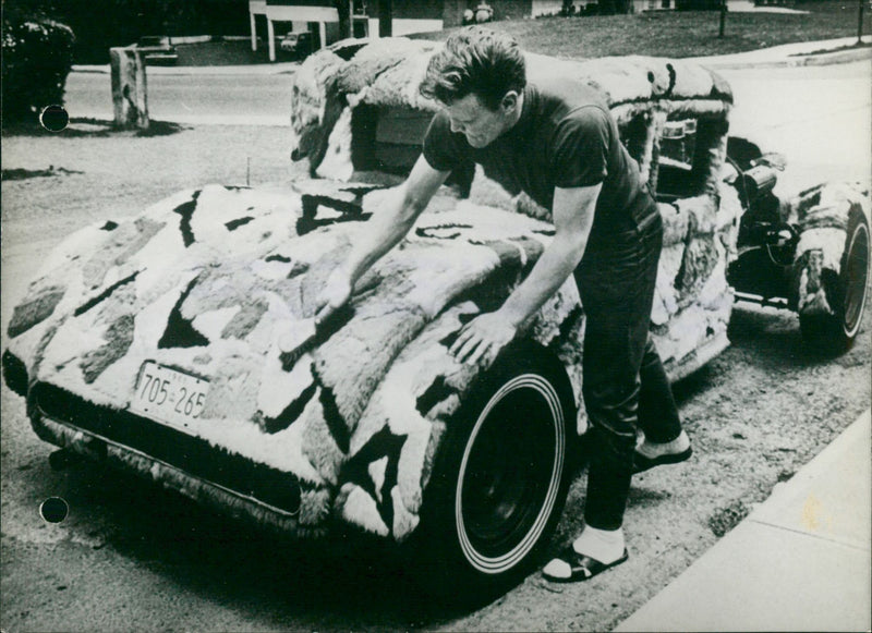 A coated car. - Vintage Photograph