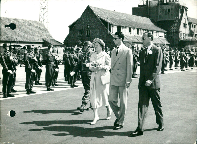 Queen Juliana, Prince Bernhard, King Baudouin - Vintage Photograph