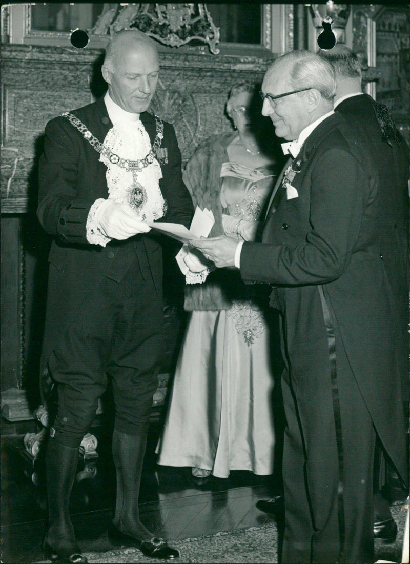 Mr. Cooremans and Sir Truscott - Vintage Photograph