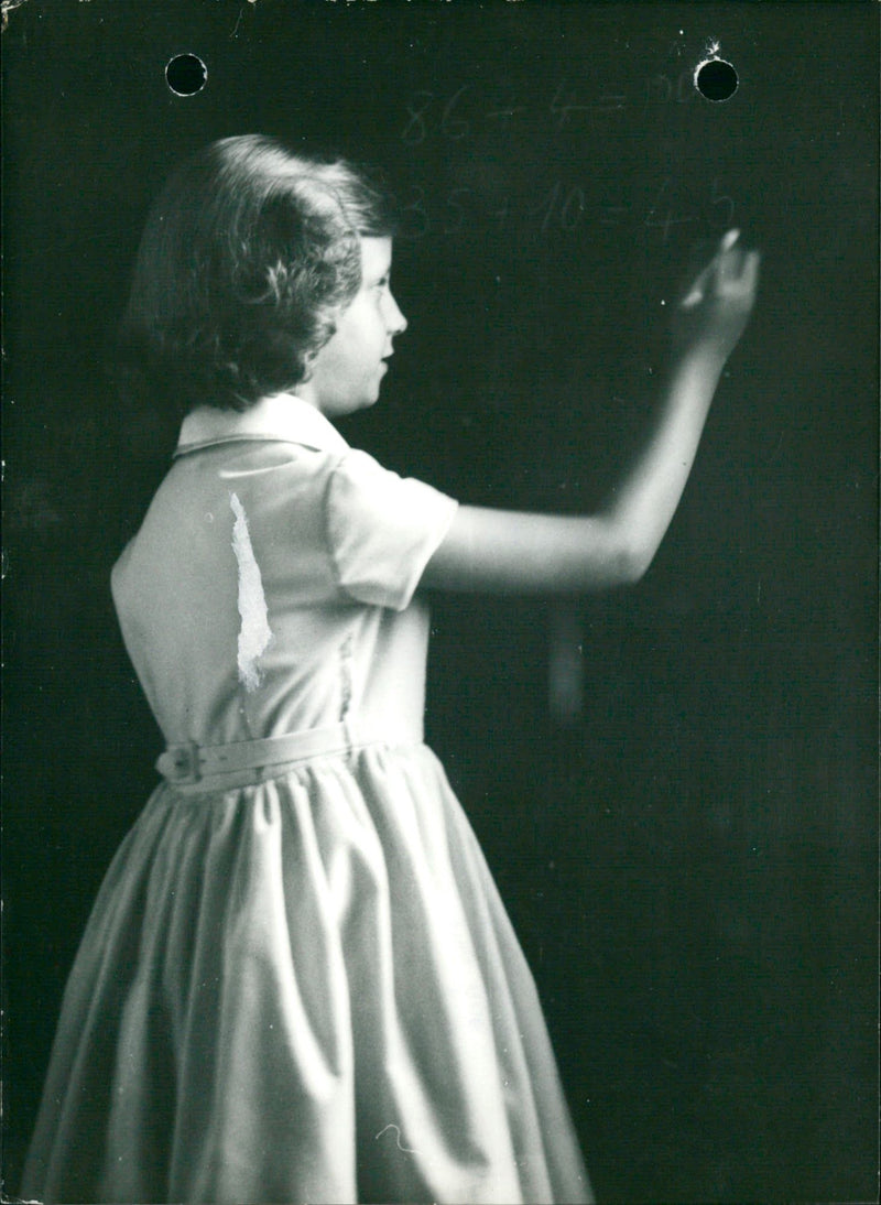 Princess Marie-Christine celebrates her 7th birthday on February 6 - Vintage Photograph