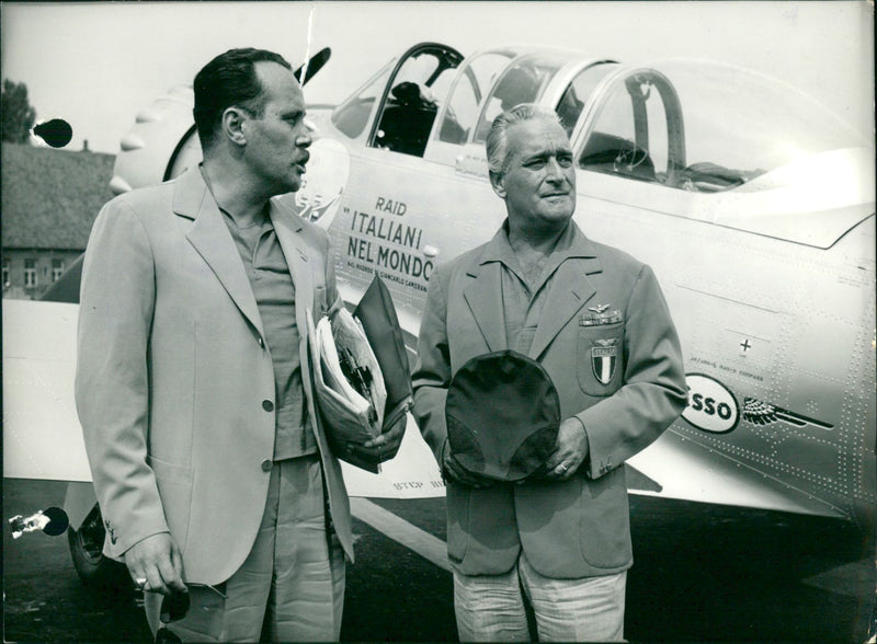 Commander Lualdi and his teammate Ruggeri - Vintage Photograph