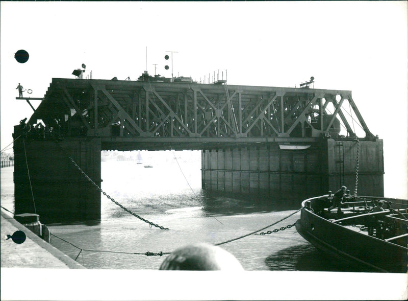 The biggest floating dock of Europe - Vintage Photograph