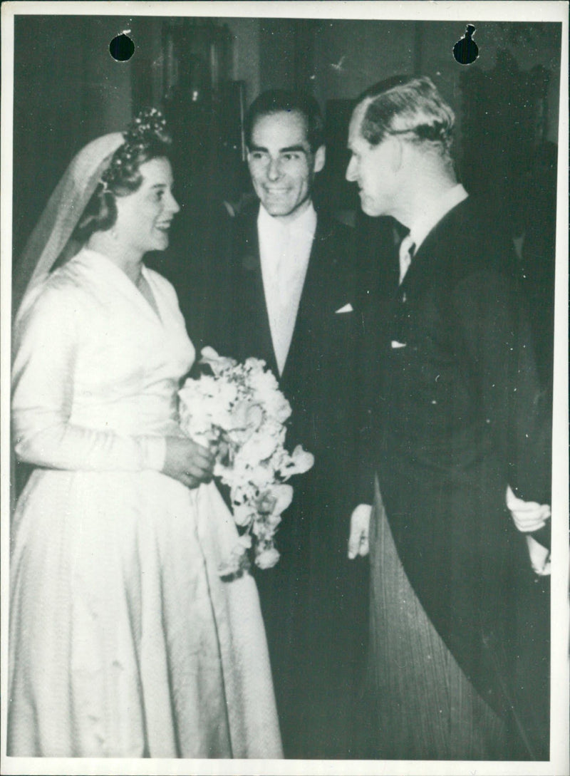 Prince Philip at the wedding of Princess Margarita - Vintage Photograph