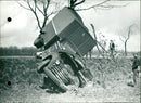 Truck slips on Mons - Brussels route - Vintage Photograph