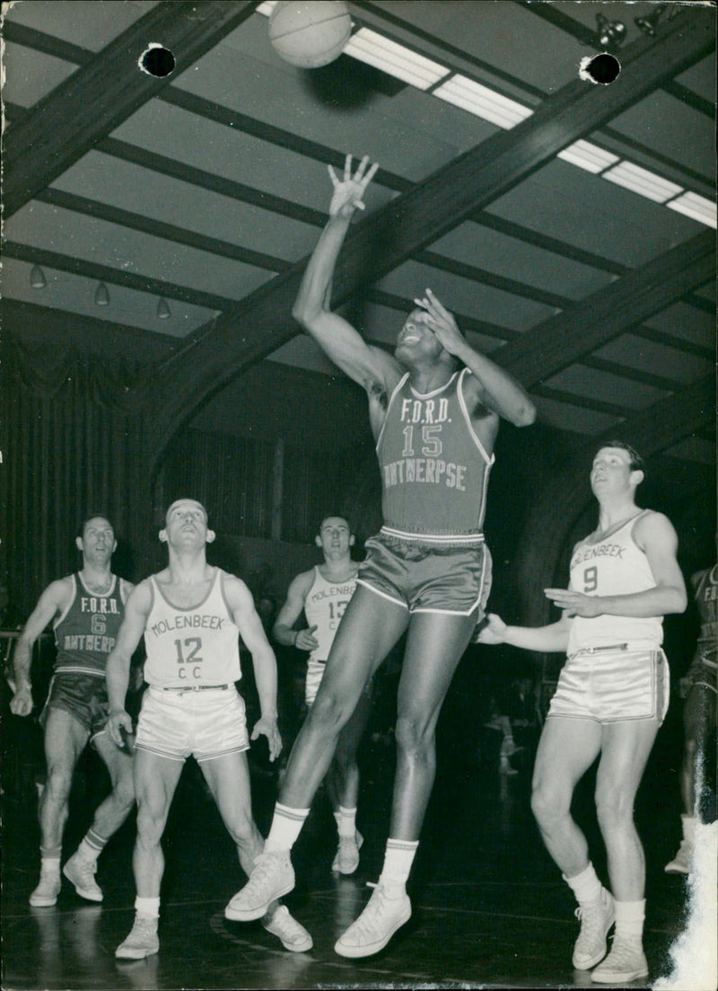 Jhonson shoots while VanLinden and Vandermeulen watch - Vintage Photograph