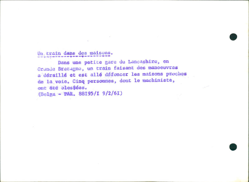 One train in houses - Vintage Photograph