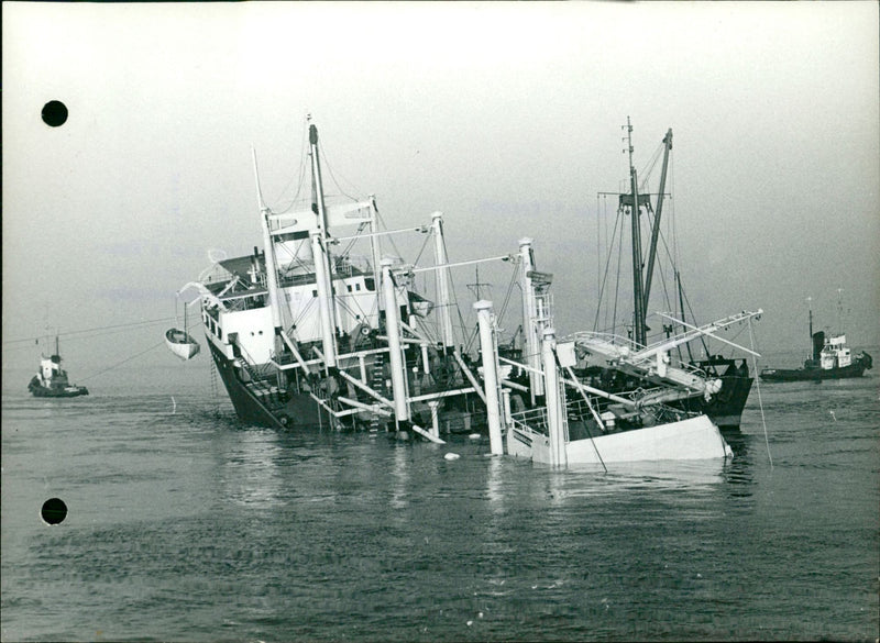 Shipwreck in the Scheldt - Vintage Photograph