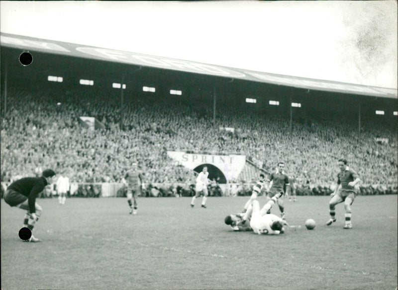 European Cup Match between Royal Antwerp F.C. and Real Madrid C.F. - Vintage Photograph