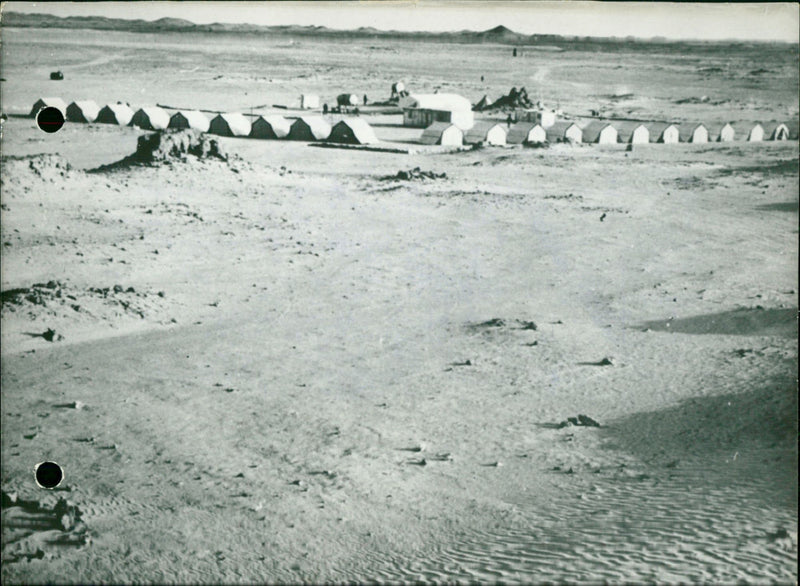 Camps in the Sahara desert - Vintage Photograph