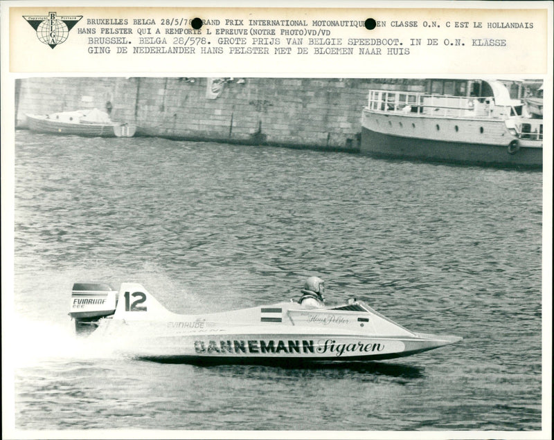 Speedboat Grand Prix of Belgium - Vintage Photograph