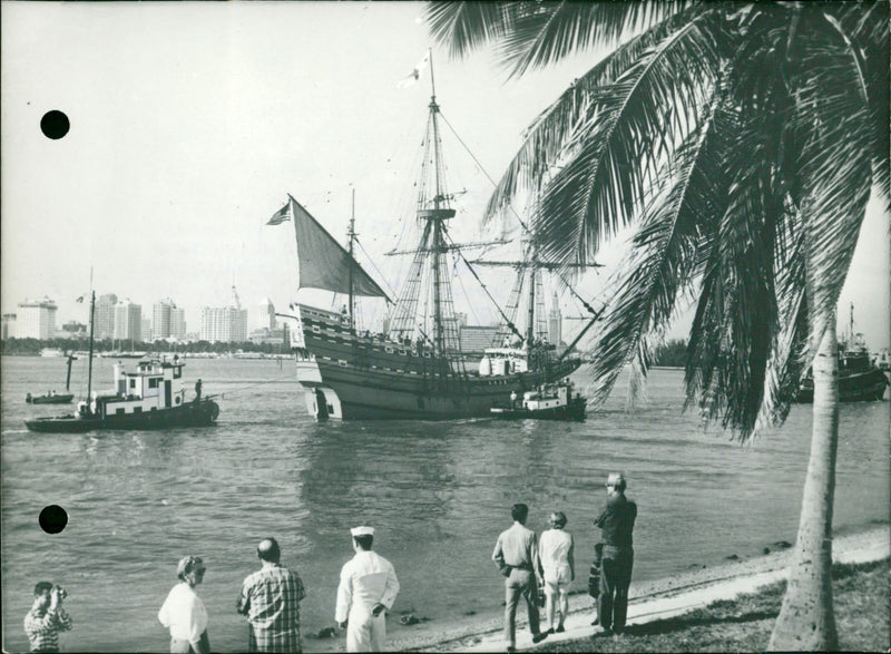 Mayflower II in Miami - Vintage Photograph