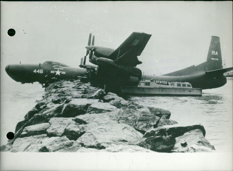 Seaplane had lost an engine - Vintage Photograph