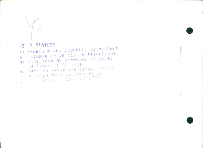 American W. E. Ferral, commander of the Atlantic floats - Vintage Photograph