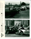 A deadly accident occured wednesday afternoon on the Asse- Edingen highway. - Vintage Photograph