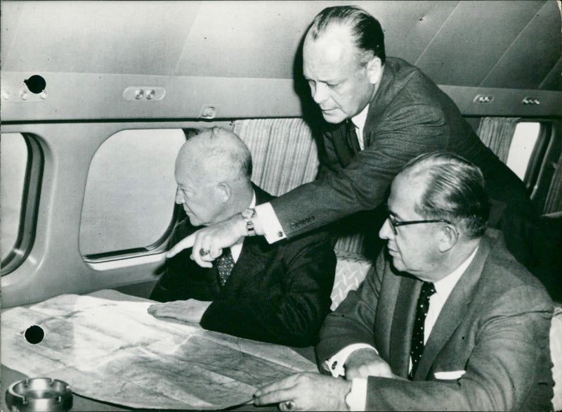 President Eisenhower with Benson and Seaton - Vintage Photograph