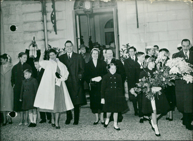 Civil wedding of Princess Helene of France - Vintage Photograph