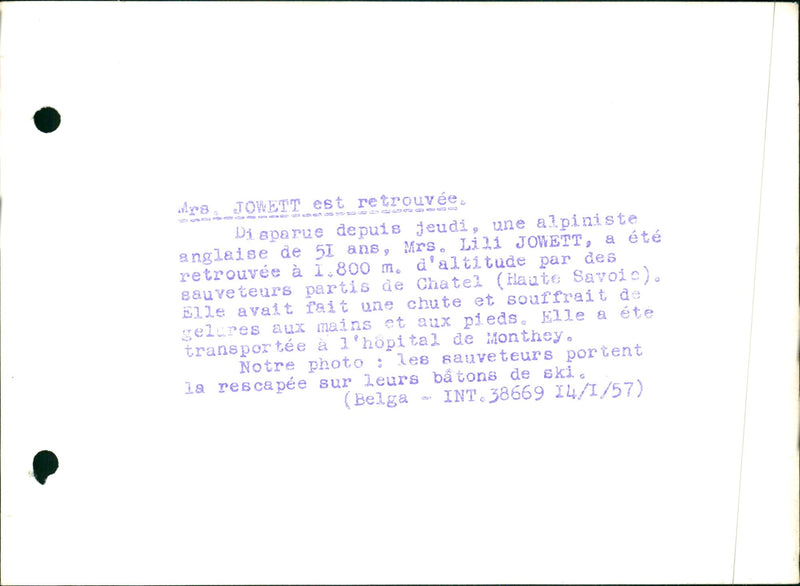 Mrs. Jowett was found - Vintage Photograph