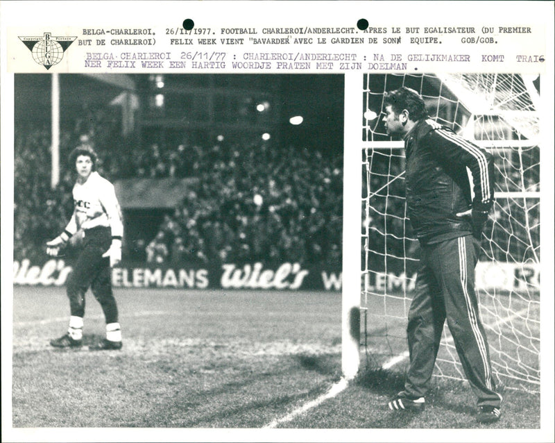 Football: Charleroi vs. Anderlecht - Vintage Photograph