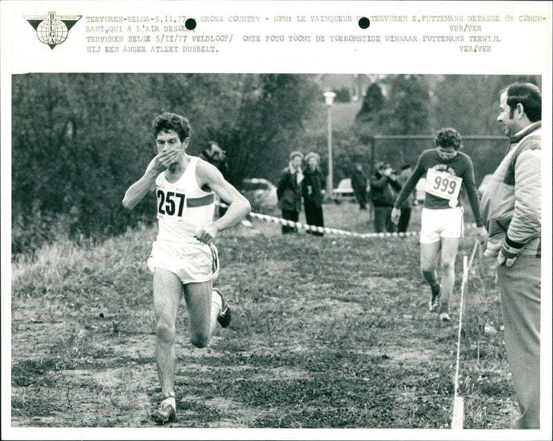 Miel Puttemand, cross country  runner. - Vintage Photograph