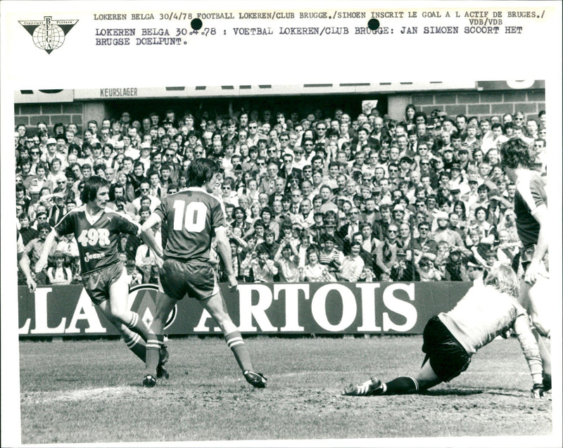 Belgian Football: KSC Lokeren- Club Brugge - Vintage Photograph