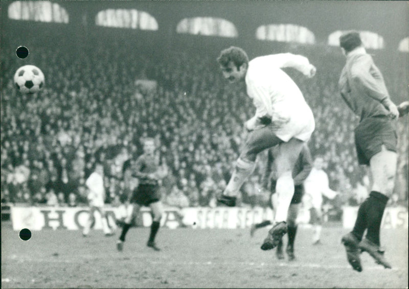 Claessens tries a header - Vintage Photograph