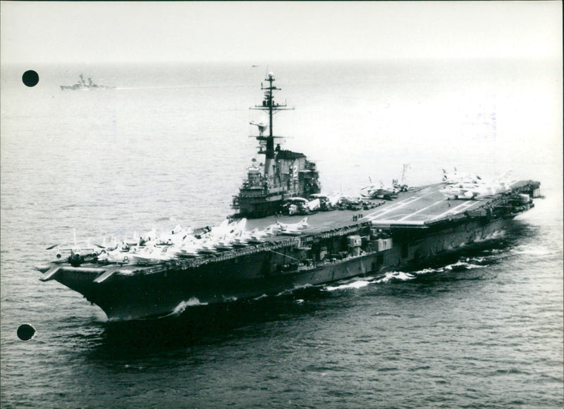 The US carrier Franklin Roosevelt on patrol mission - Vintage Photograph