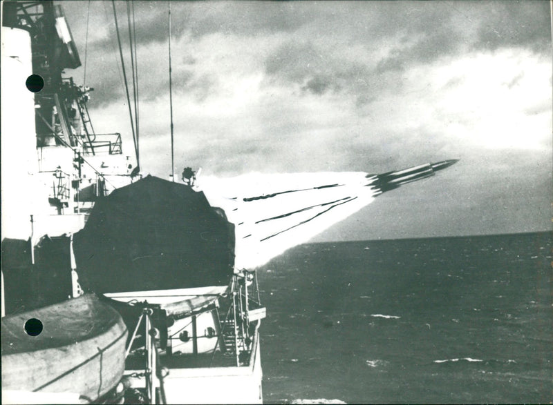 The "Sea Slug" rockets - Vintage Photograph