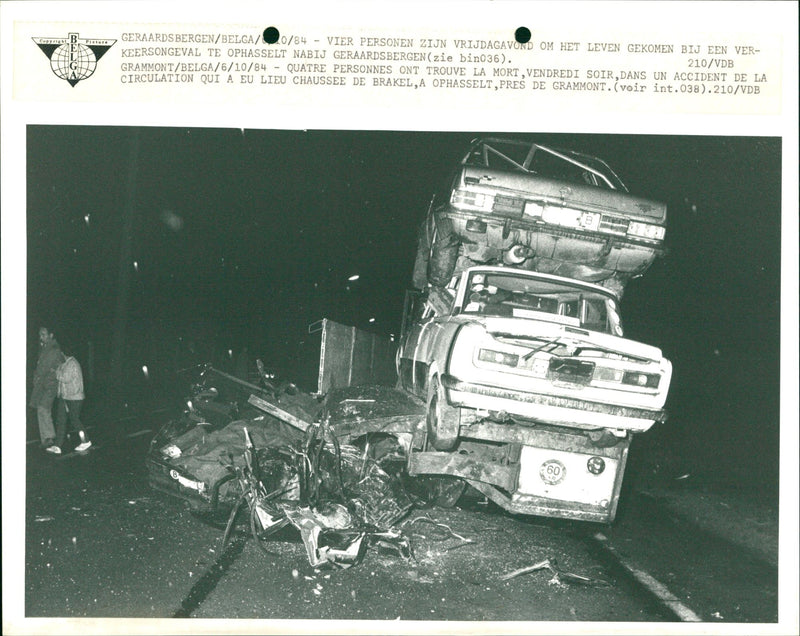 Car crash near Geraadsbergen - Vintage Photograph