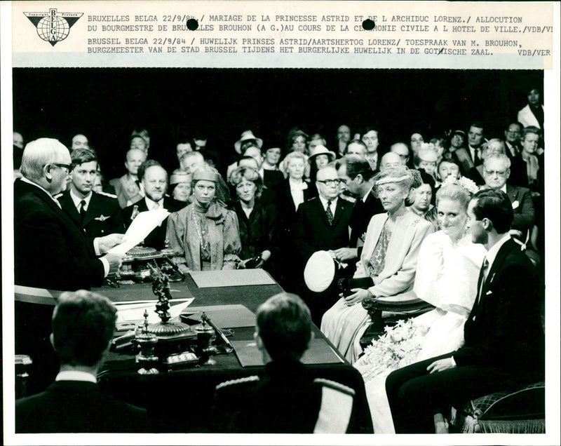 Mr. Brouhon gives a speech - Vintage Photograph