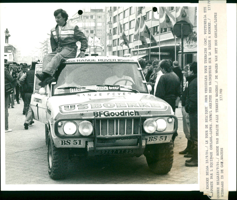 Winners of the Tour de Belgique the duo Coulsol/Lopes - Vintage Photograph