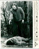 Reconstruction of murder - Vintage Photograph