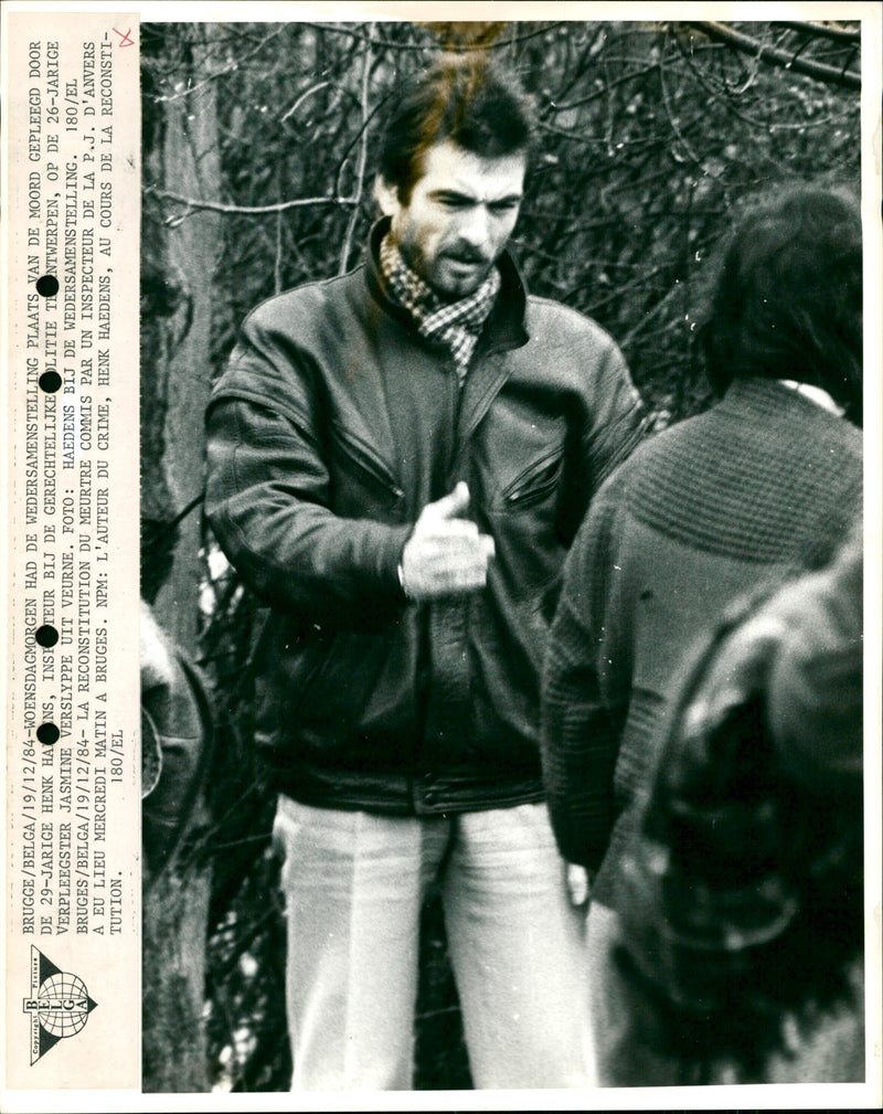 Reconstruction of murder - Vintage Photograph