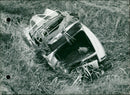 Scene of a crashed car - Vintage Photograph