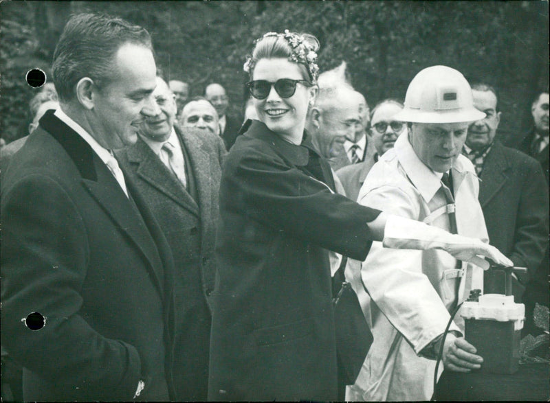 Prince Rainier and Princess Grace to start an underground railway - Vintage Photograph