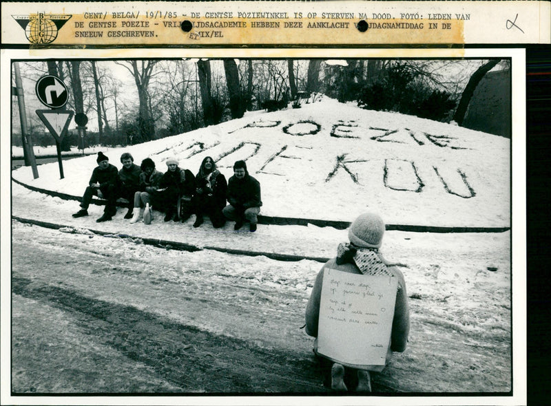 Poetry in the cold - Vintage Photograph
