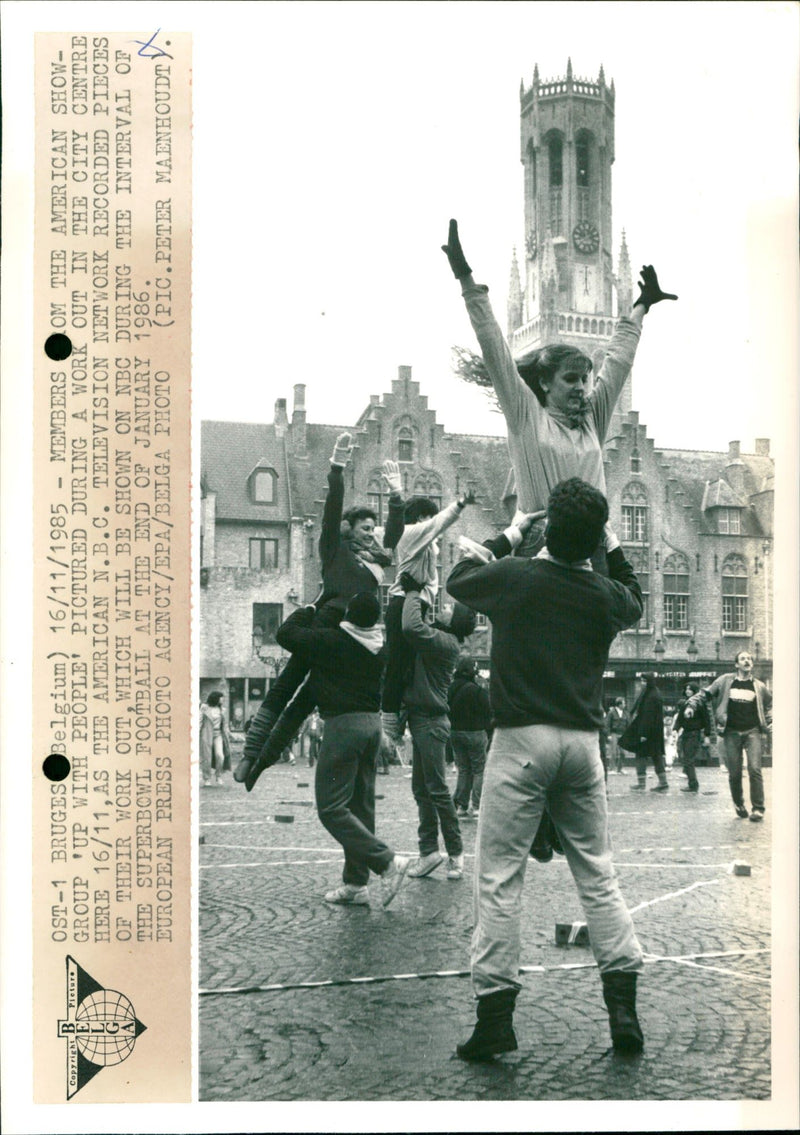 'Up with people' during Superbowl - Vintage Photograph