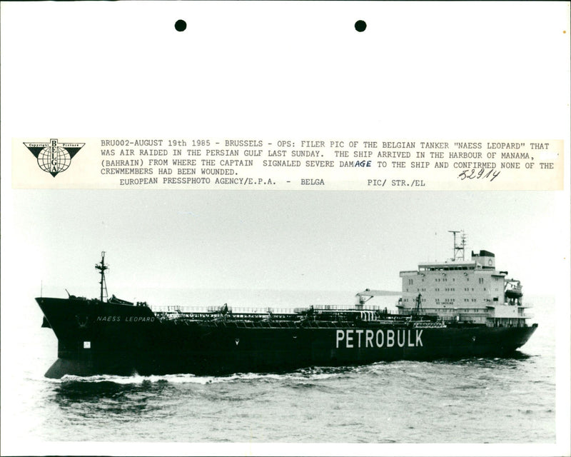 Belgian Tanker "Naess Leopard" - Vintage Photograph