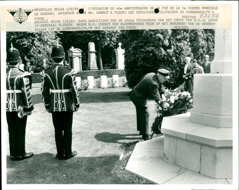 Lieutenant-General Vlieger Baron M.G. Donnet Monument Commonwealth - Vintage Photograph