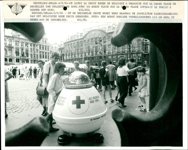 Annual blood collection of the Belgian Red Cross - Vintage Photograph