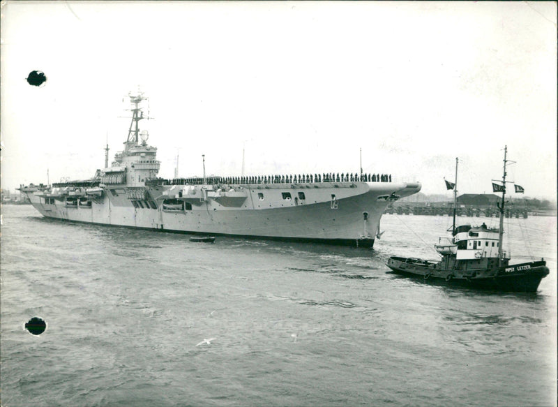 British Aircraft Carrier - Vintage Photograph