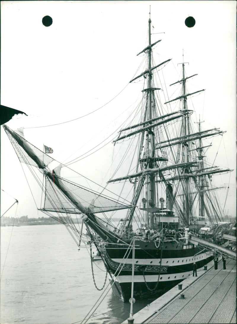 The Italian training ship "Amerigo Vespucci" - Vintage Photograph