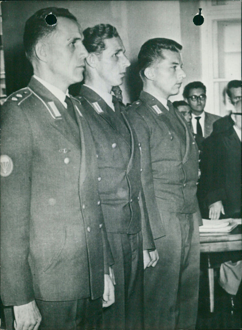 First lieutenant Sommer, Sergeant Schaeffler and Sergeant Julitz - Vintage Photograph