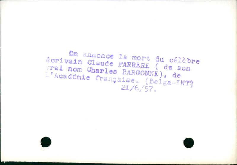 Writer Claude Farrere  (real name Charles Bargone) - Vintage Photograph