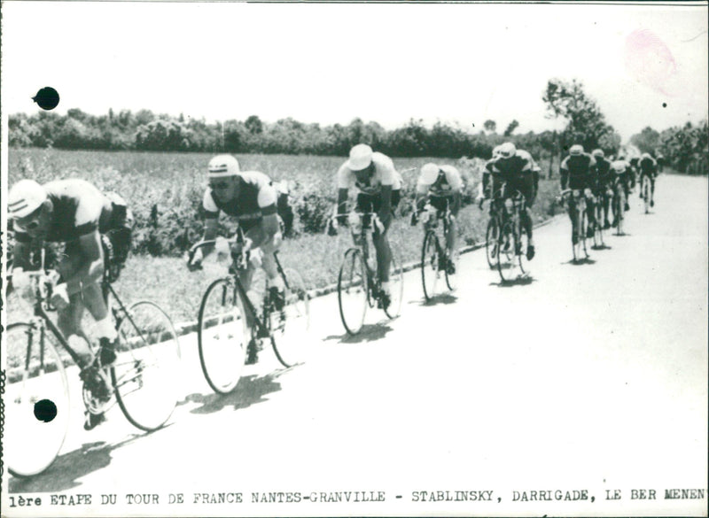 Start of the Tour de France in Nantes. - Vintage Photograph